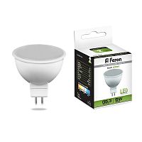 Лампа светодиодная Feron LB-24 MR16 Софит GU5.3 220В 5Вт 420Лм 4000К 50х50мм картинка 